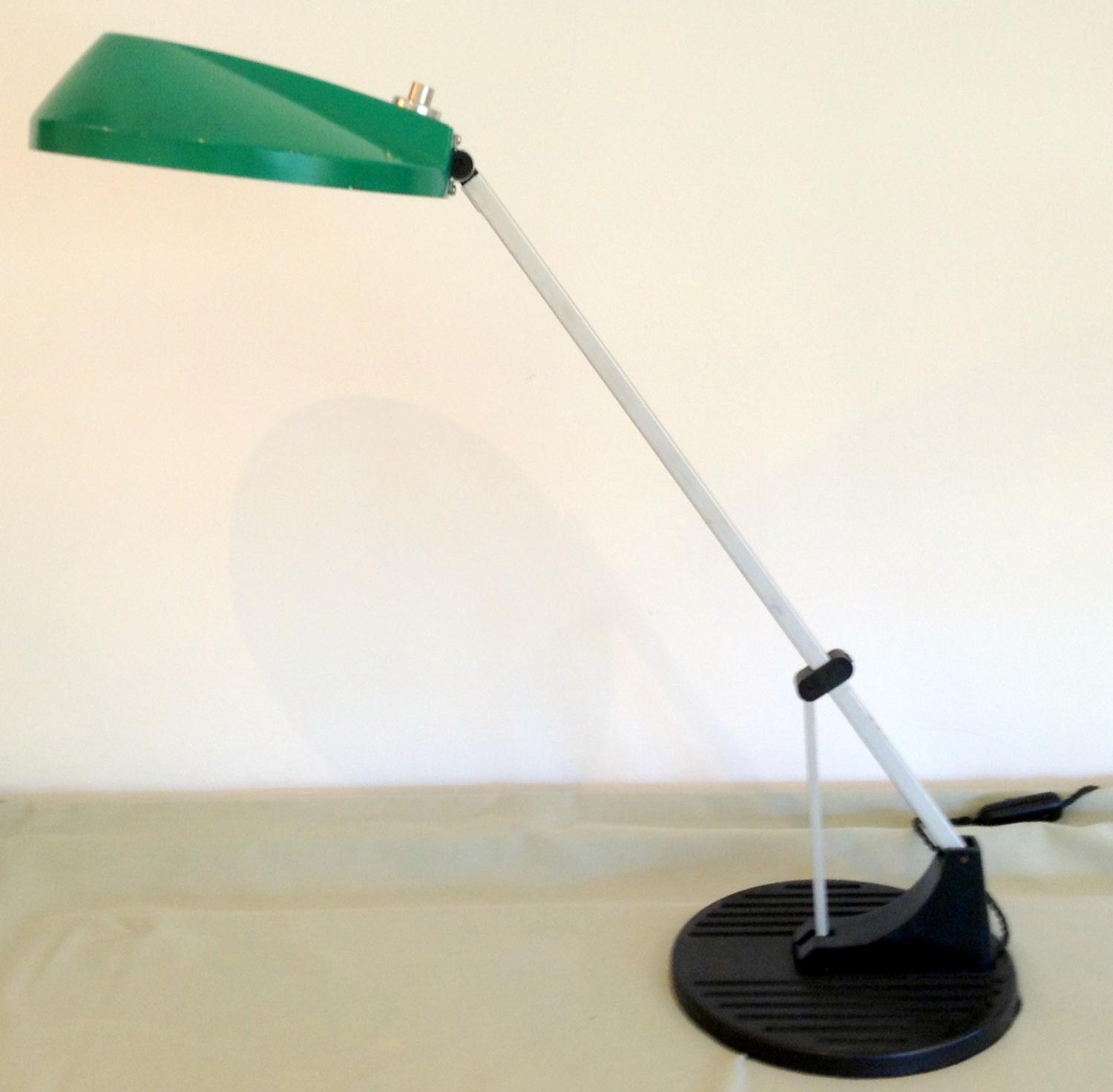 Green and black anglepoise