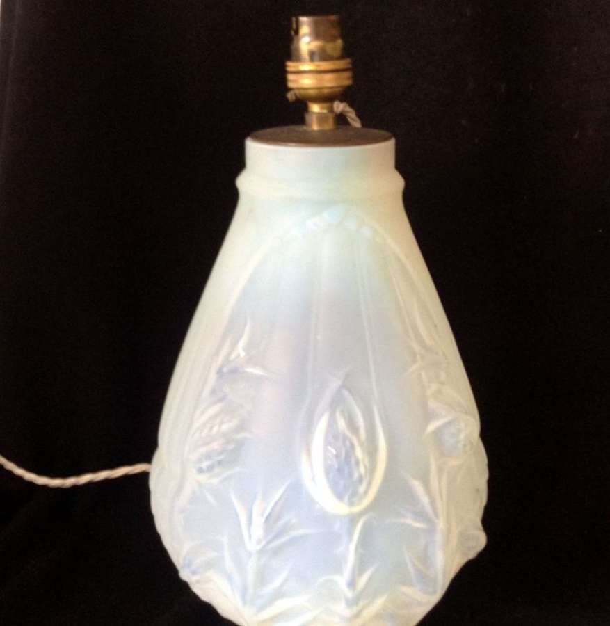 1930's opal glass lamp
