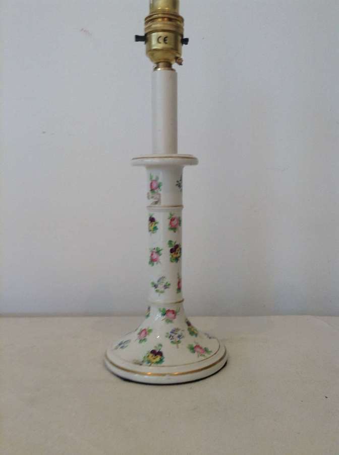 Floral Porcelain Candlestick lamp