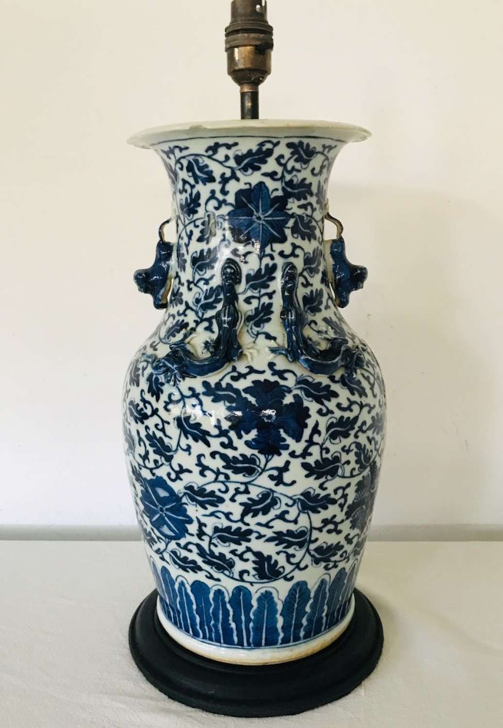 Blue and white Chinese lamp SOLD