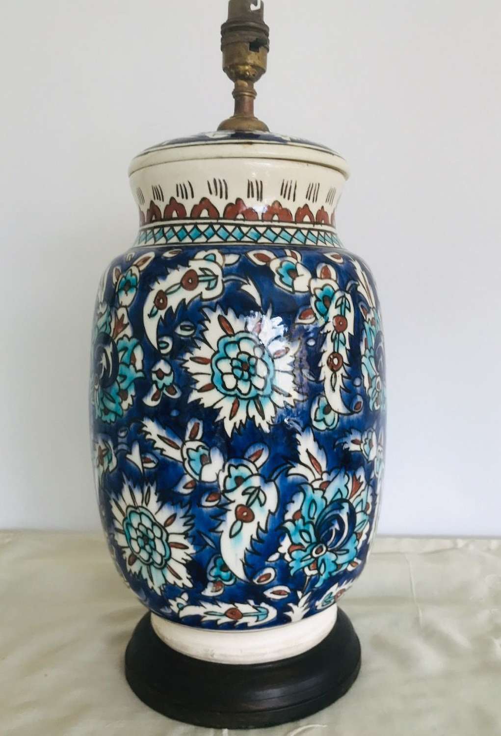 Turkish blue and white jar