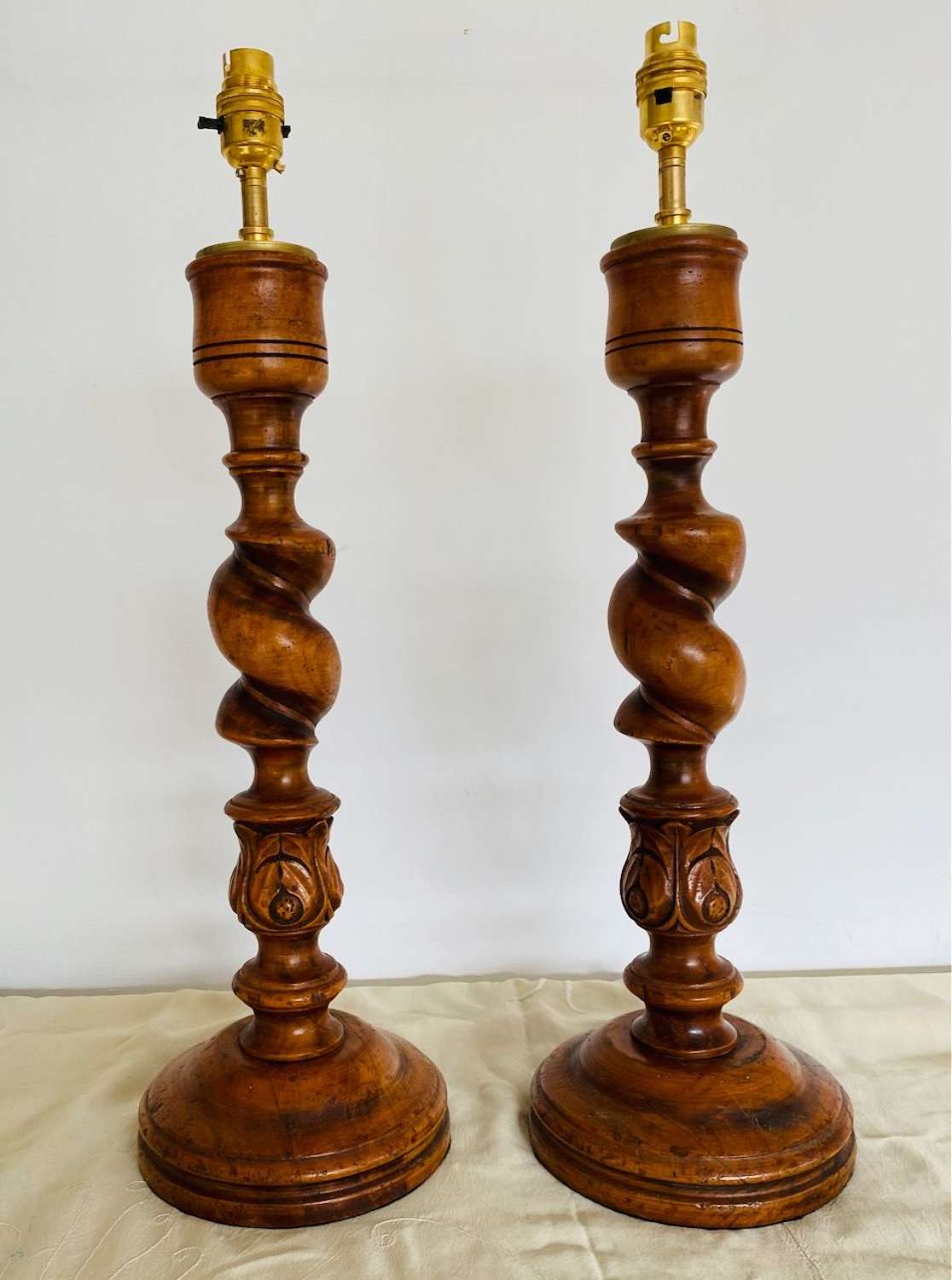 Fruitwood Candlesticks lamps